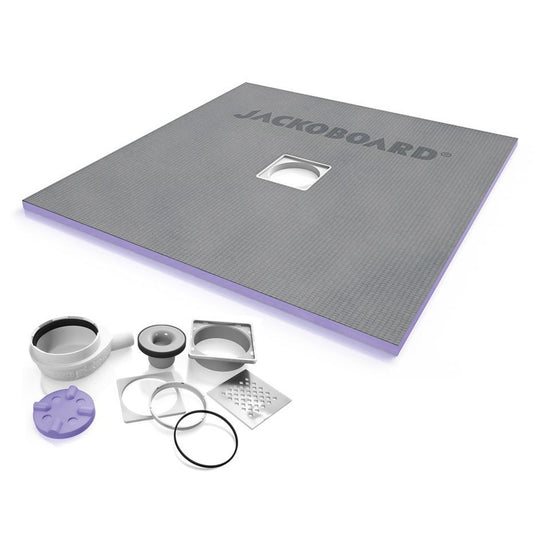 Jackoboard Aqua Flat Wet Room Walk In Shower Trays & Drain