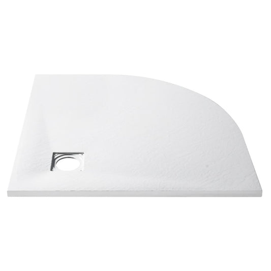 Thermopanel SMC Slate Effect Corner Shower Tray - White