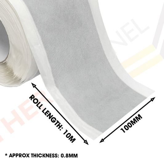 10m X 100mm Self Adhesive Butyl Waterproof Reinforcement Tape Fleece Coated
