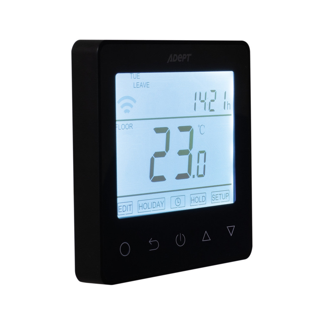Adept T6300B Smart WiFi Thermostat for Underfloor Heating - Black