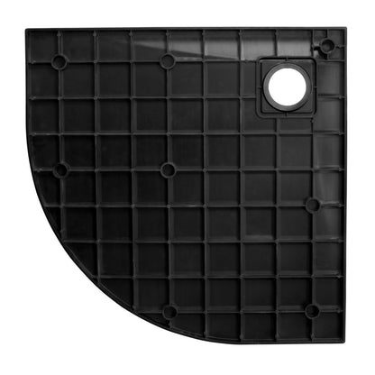 Thermopanel SMC Slate Effect Corner Shower Tray - Black