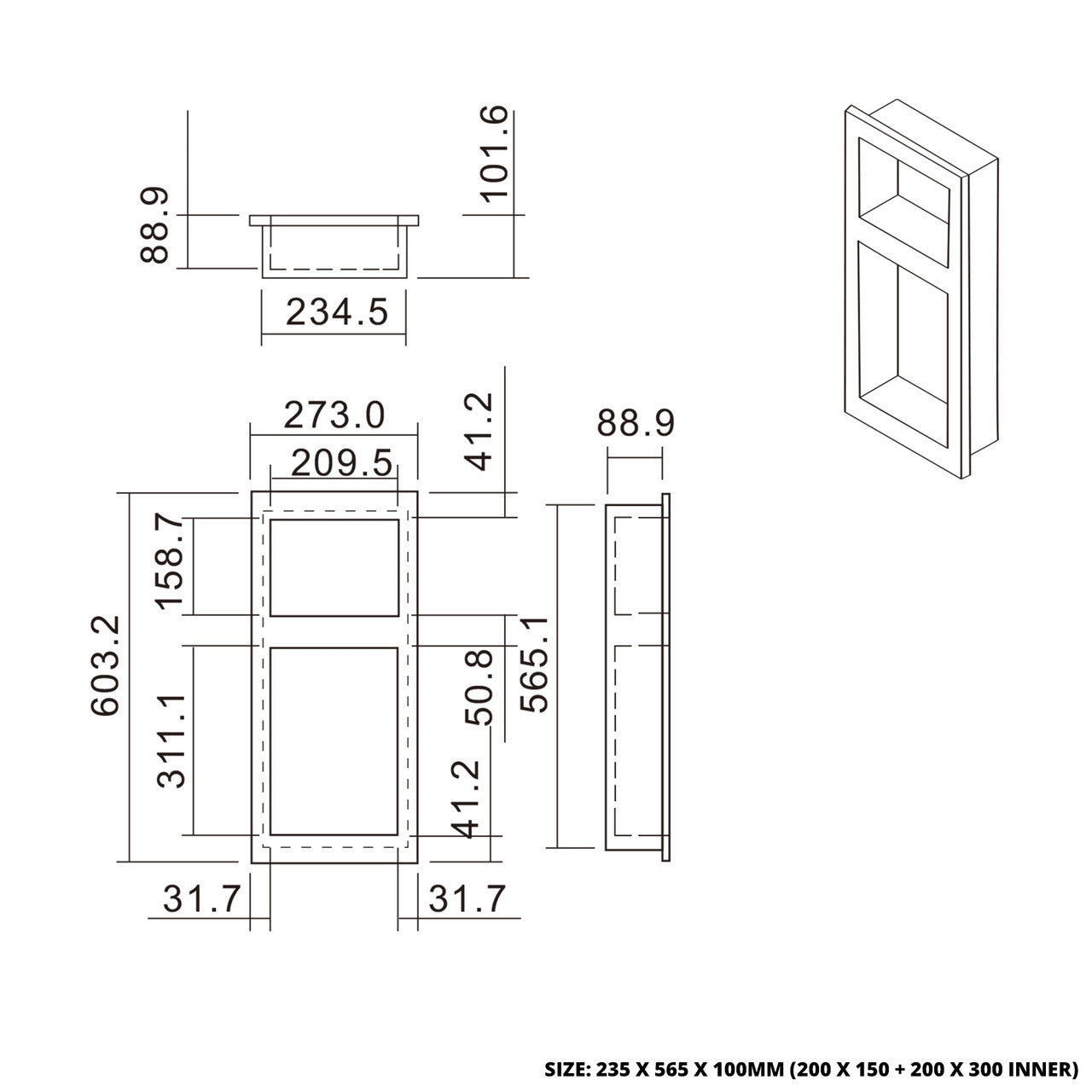 Thermopanel EPS Tileable Shower Niches