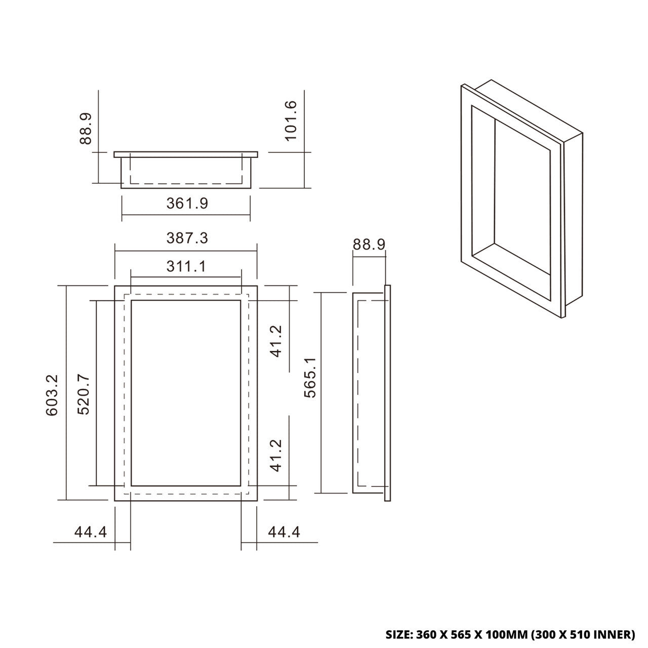 Thermopanel EPS Tileable Shower Niches