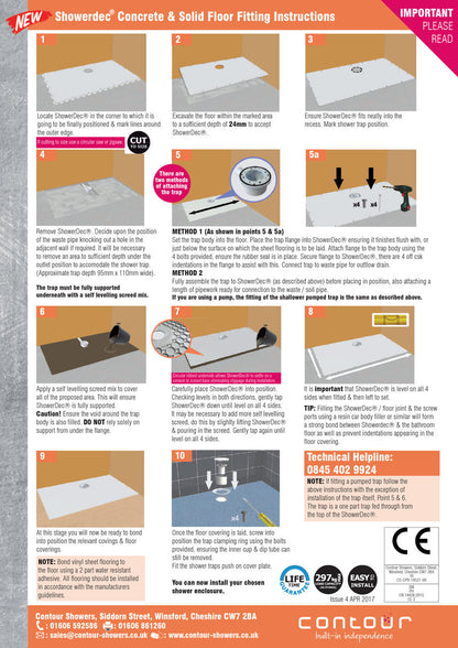 ShowerDec® Shower Trays for Vinyl & Tile Floors