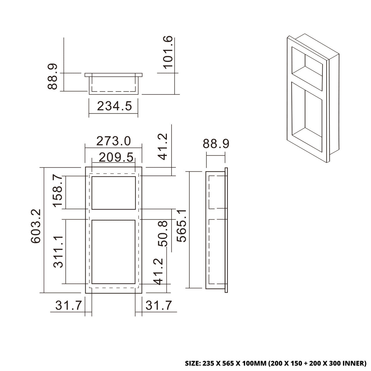 Thermopanel EPS Tileable Shower Niches