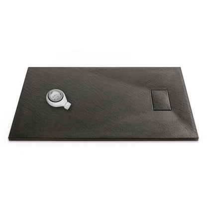 Thermopanel SMC Slate Effect Shower Tray - Black