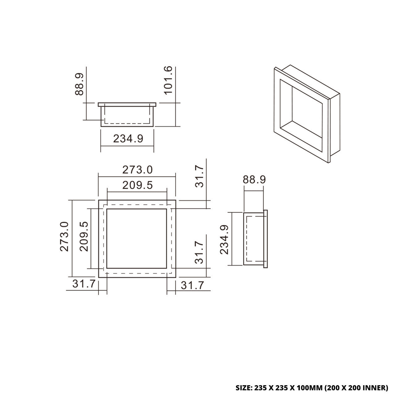 Thermopanel EPS Tileable Shower Niches