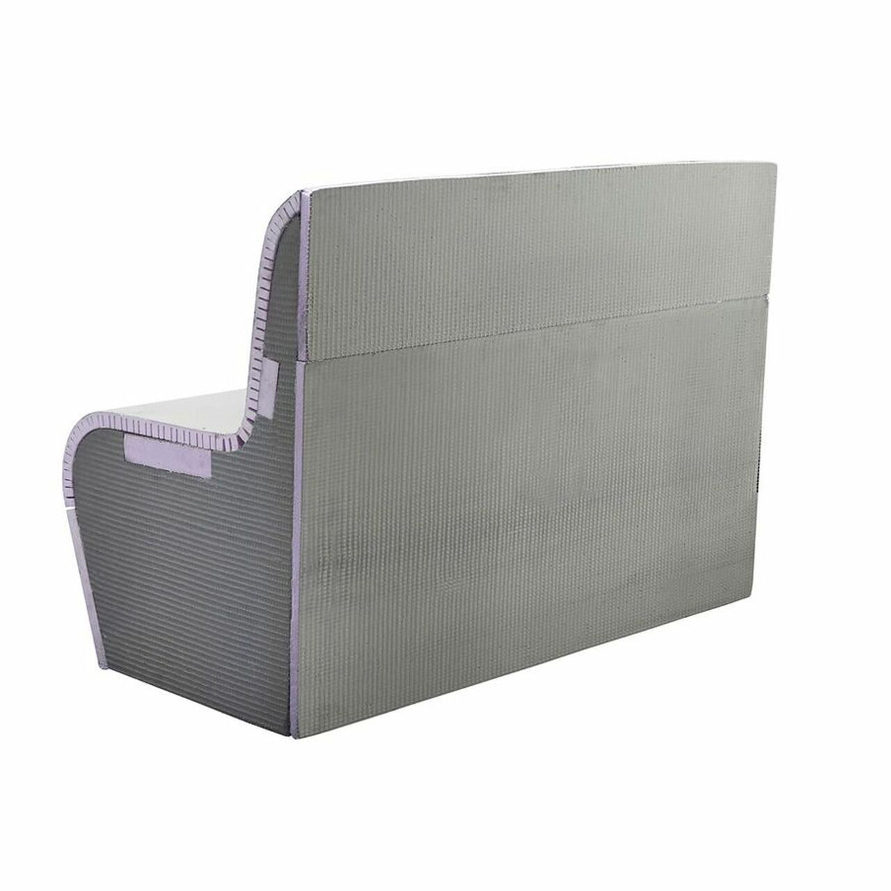 Wet Room Tileable Bench Seat - Curved Edge With Back