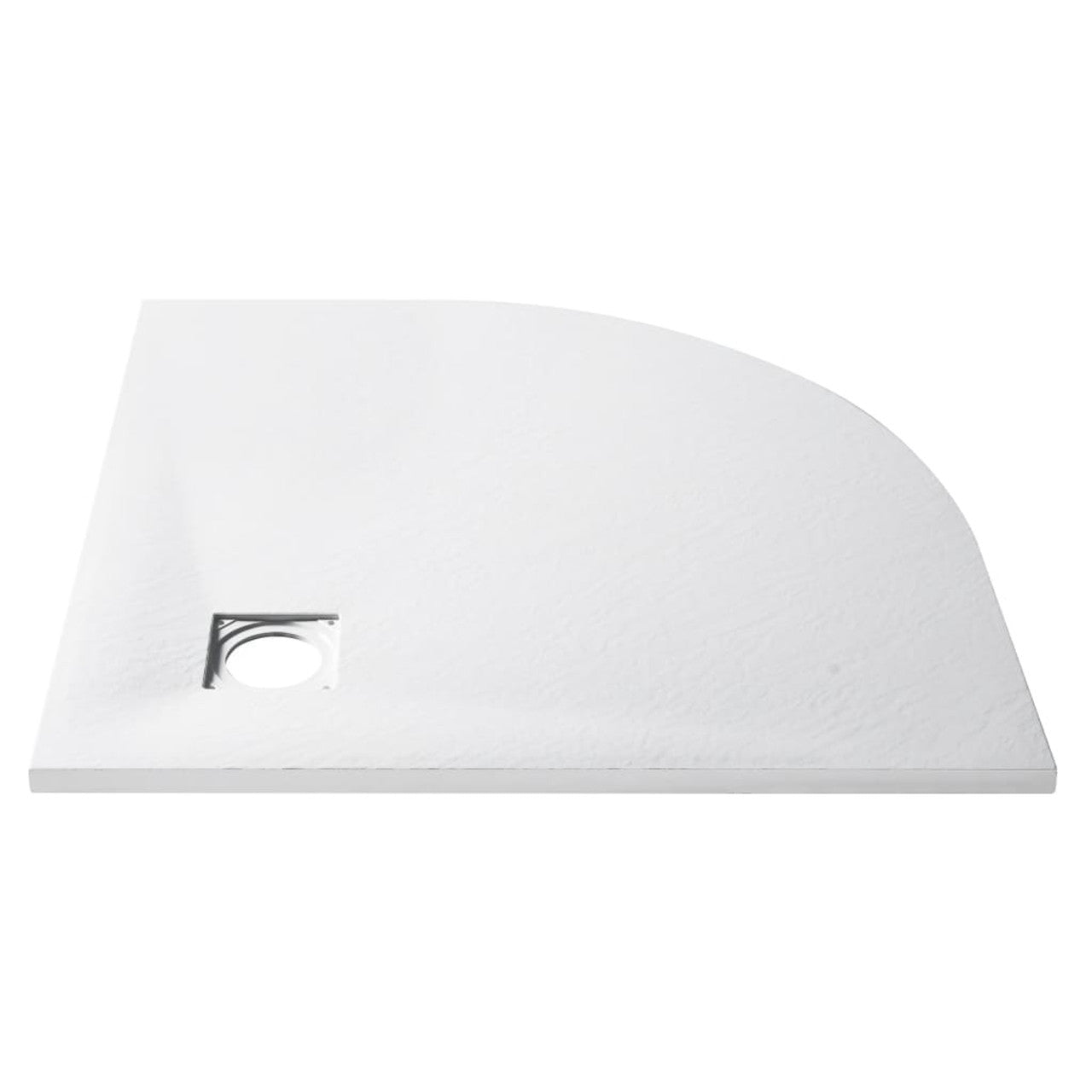 Thermopanel SMC Slate Effect Corner Shower Tray - White