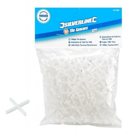 Silverline Ceramic Wall & Floor Tile Spacers -3mm (1000pk)