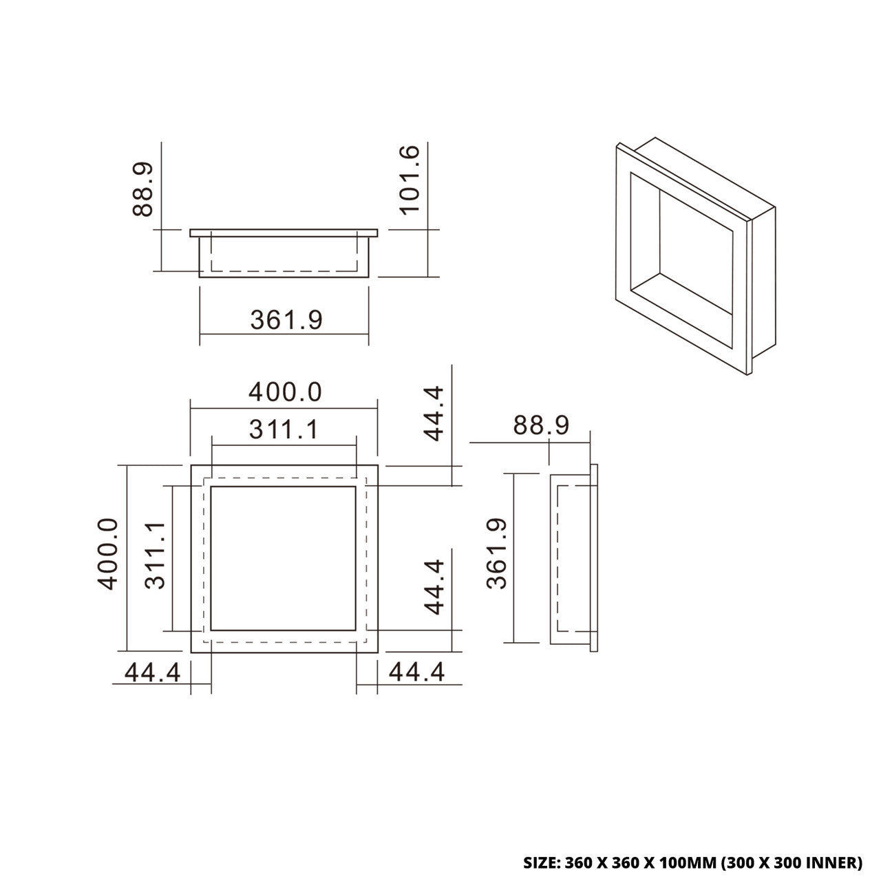Thermopanel EPS Tileable Shower Niches