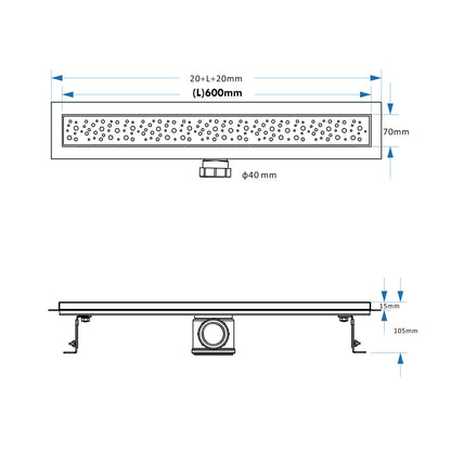 Linear Wet Room Shower Trays (30mm Thickness) - Sirra