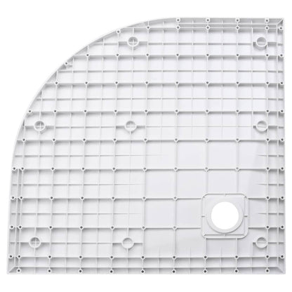 Thermopanel SMC Slate Effect Corner Shower Tray - White
