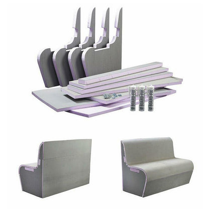 Wet Room Tileable Bench Seat - Curved Edge With Back