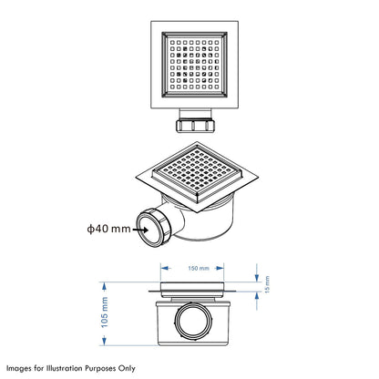 Square Drain Wetroom Shower Tray Kits - Sirra
