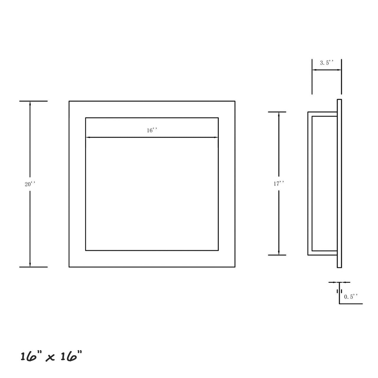 Thermopanel Tileable Shower Niche with Flange