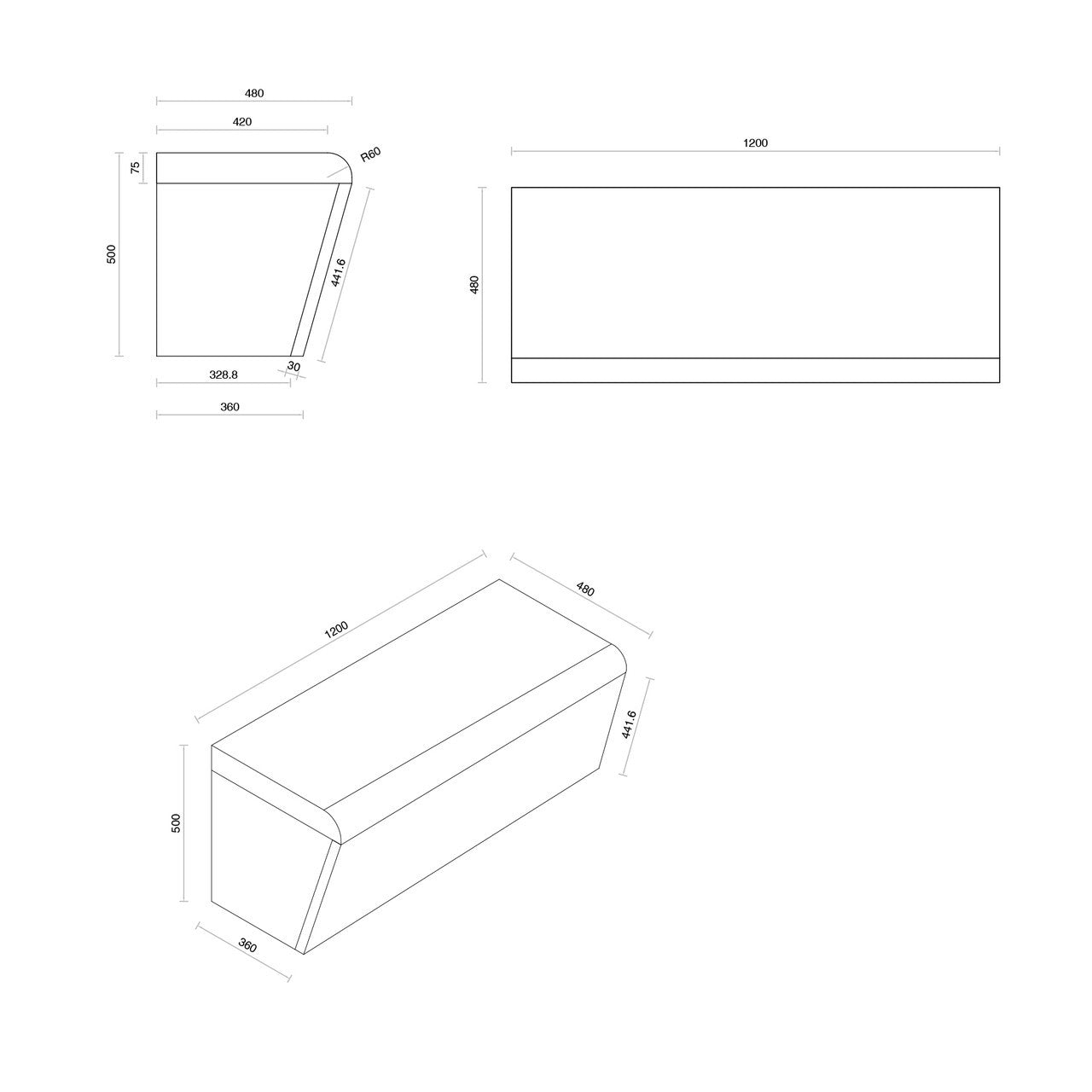 Thermopanel Tileable Shower Seat Bench for Wet Rooms