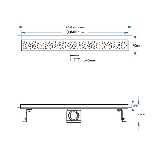 Linear Wet Room Shower Trays (20mm Thickness) - Sirra