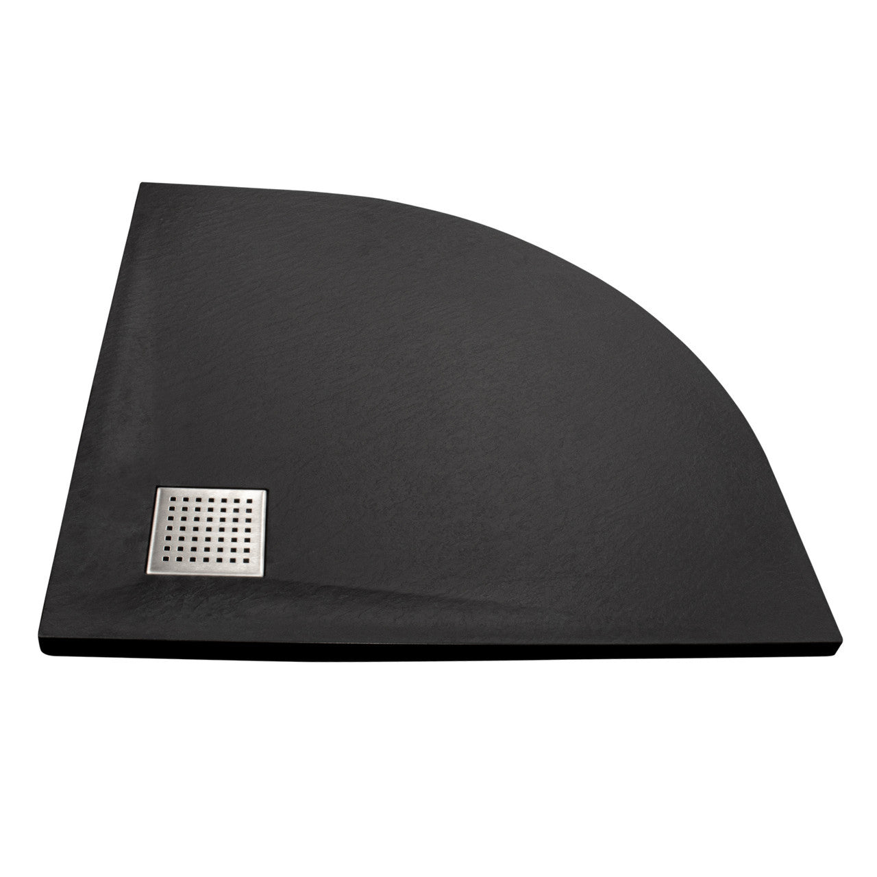 Thermopanel SMC Slate Effect Corner Shower Tray - Black