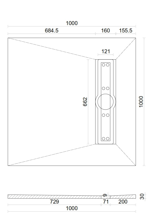 Thermopanel Wetroom Shower Tray Former with Linear Drain Kit