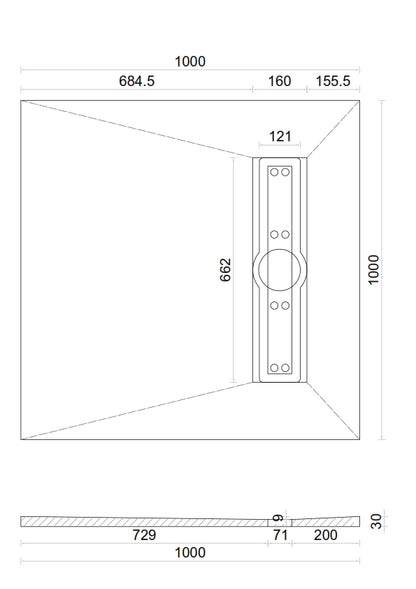 Thermopanel Wetroom Shower Tray Former with Linear Drain Kit