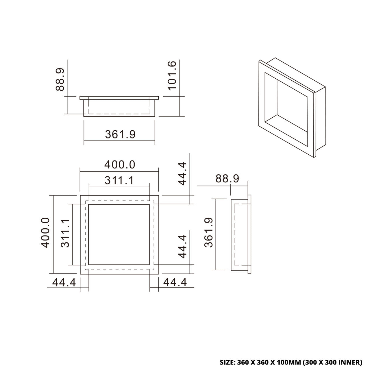 Thermopanel EPS Tileable Shower Niches