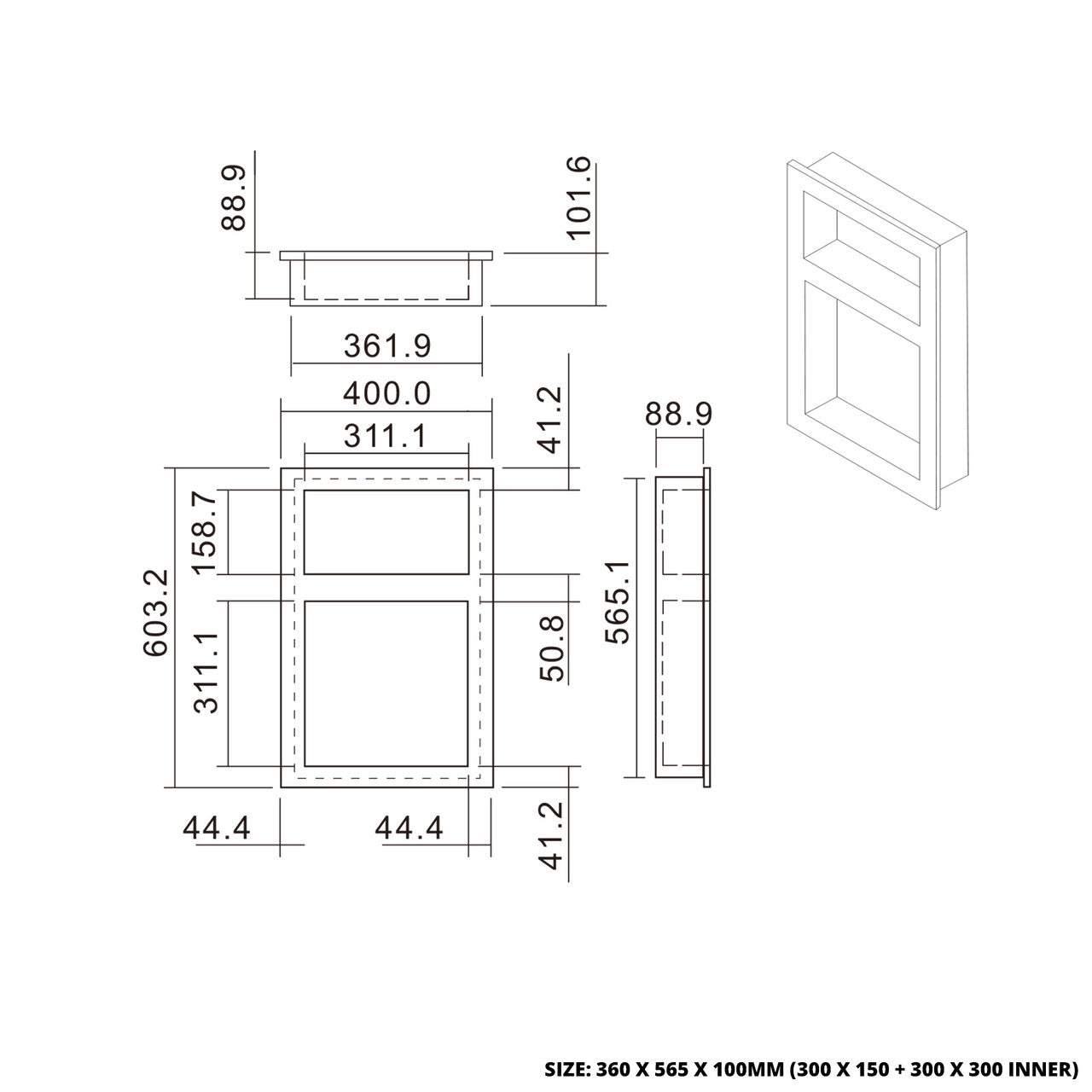 Thermopanel EPS Tileable Shower Niches