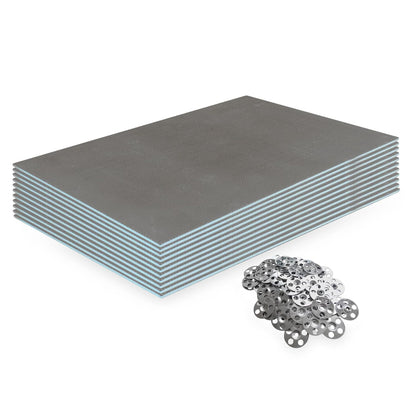 Thermopanel 10mm Tile Backer Boards (1250 x 600 x 10mm) - Pack of 10 with Stainless Steel Washers