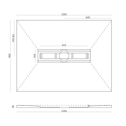 Thermopanel Wetroom Shower Tray Former with Centre Linear Drain