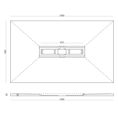Thermopanel Wetroom Shower Tray Former with Centre Linear Drain