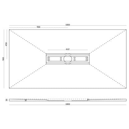 Thermopanel Wetroom Shower Tray Former with Centre Linear Drain