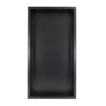 Thermopanel Stainless Steel Recess Shower Niche - Matte Black