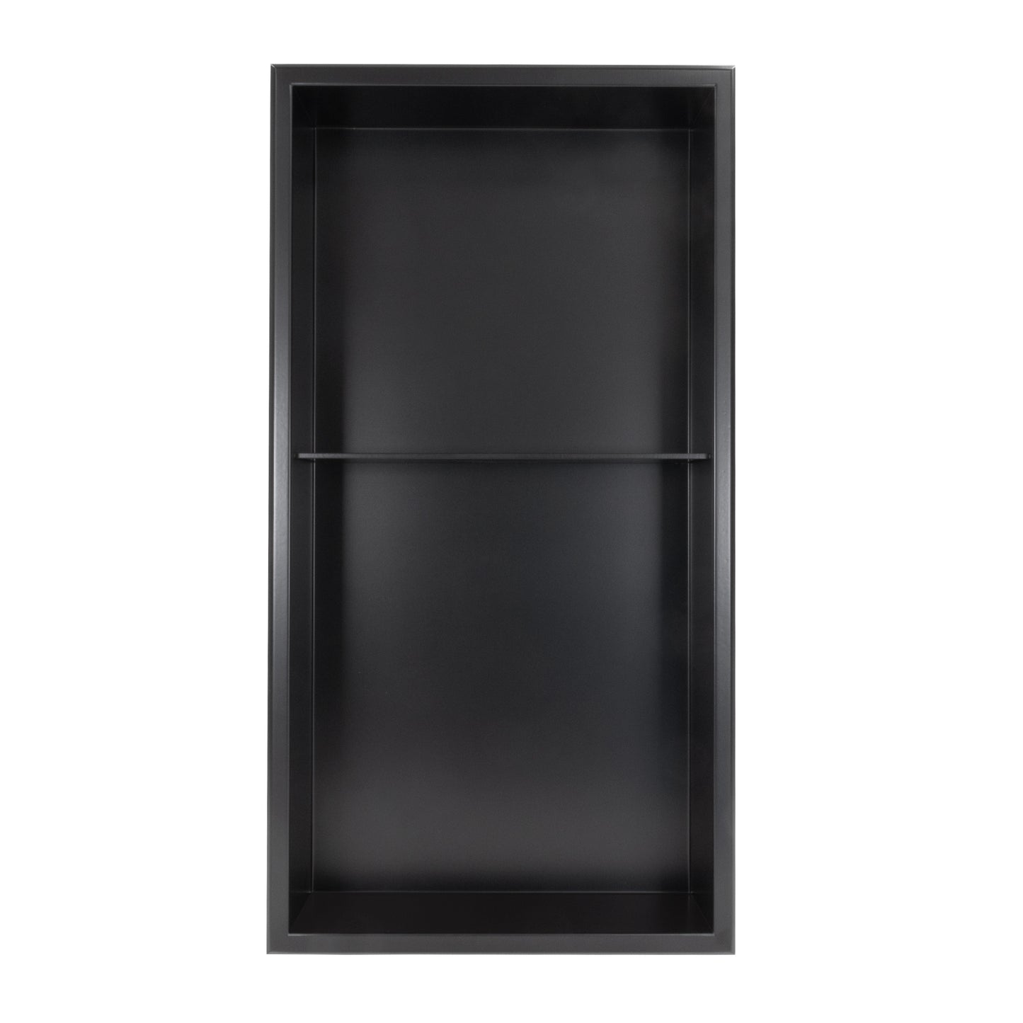 Thermopanel Stainless Steel Recess Shower Niche - Matte Black