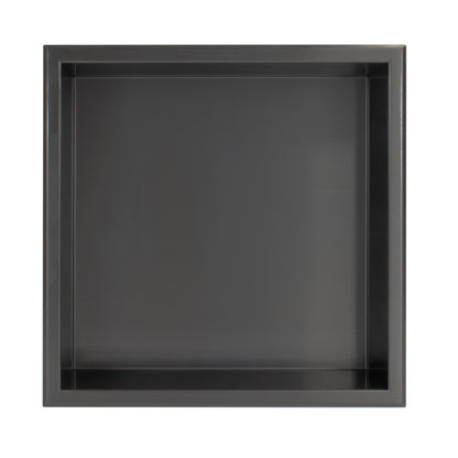 Thermopanel Stainless Steel Recess Shower Niche - Noir Black