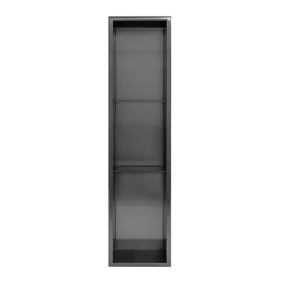 Thermopanel Stainless Steel Recess Shower Niche - Noir Black