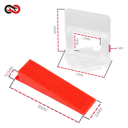 TekTools Tile Levelling Clips and Wedges Kit