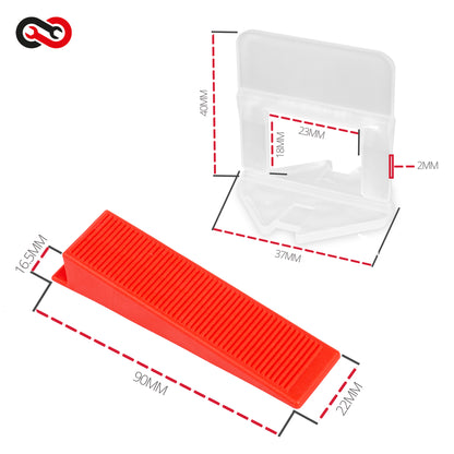 TekTools Tile Levelling Clips and Wedges Kit