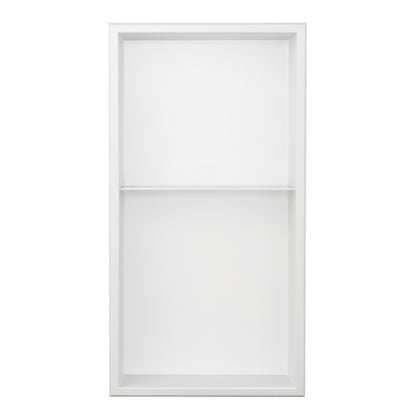Thermopanel Stainless Steel Recess Shower Niche - White