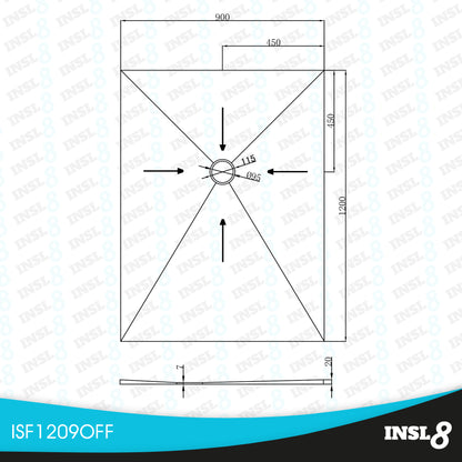 Wetroom Tile On Shower Trays - Offset Drain Position *CLEARANCE