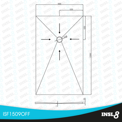 Wetroom Tile On Shower Trays - Offset Drain Position *CLEARANCE