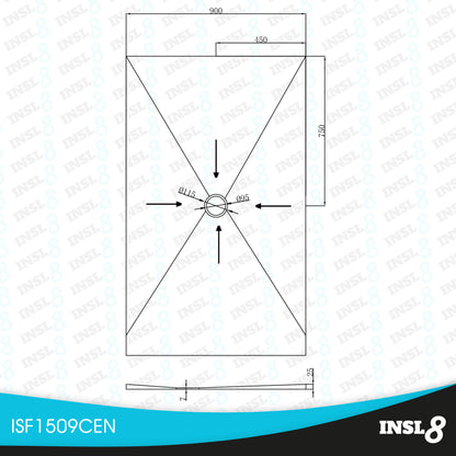 Wetroom Tile On Shower Trays - Centre Drain Position *CLEARANCE