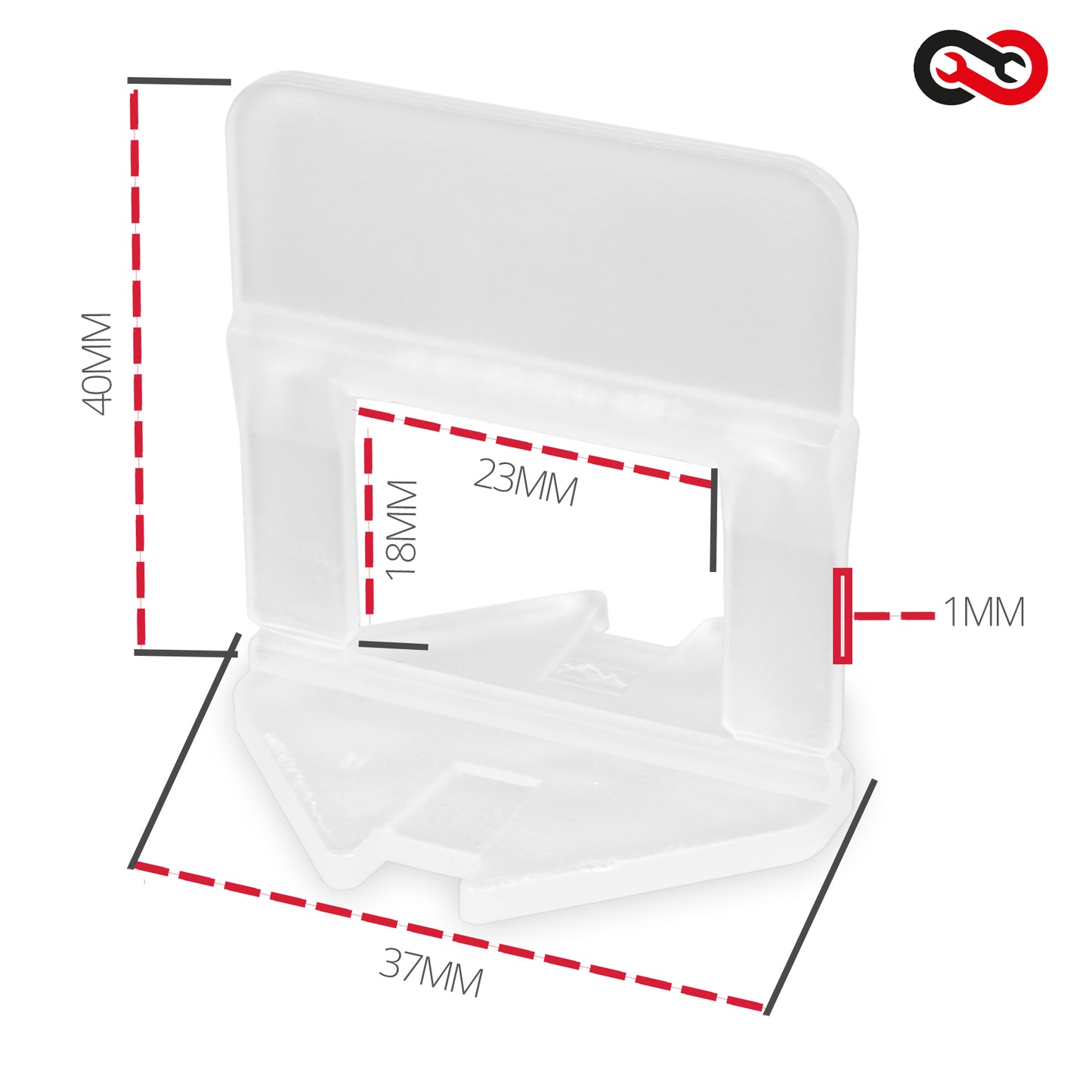 TekTools Tile Levelling System Spacer Clips