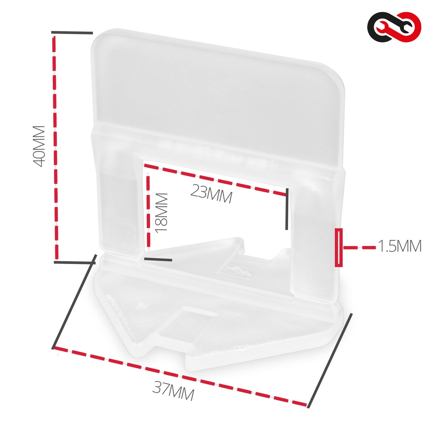 TekTools Tile Levelling System Spacer Clips