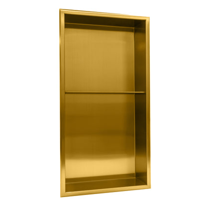 Thermopanel Stainless Steel Recess Shower Niche - Gold