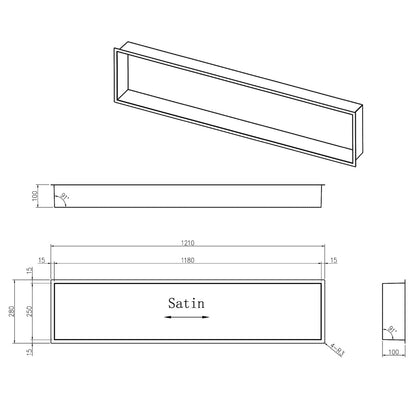 INSL8 Stainless Steel Matte White Shower Niches – Shelved & Standard Options | With or Without LED Lighting