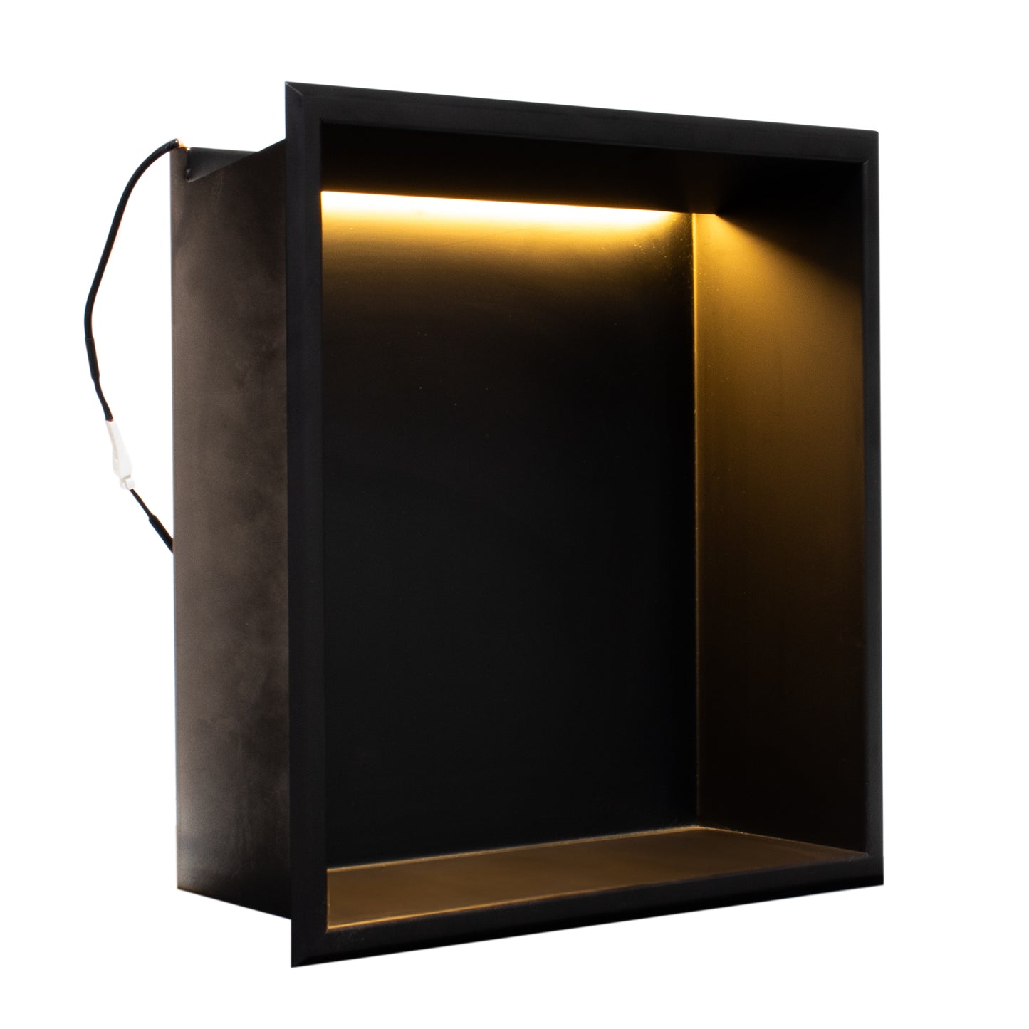 Thermopanel Stainless Steel Recess Shower Niche - Matte Black