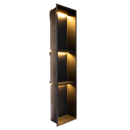 Thermopanel Stainless Steel Recess Shower Niche - Matte Black