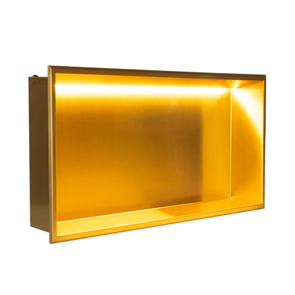 Thermopanel Stainless Steel Recess Shower Niche - Gold