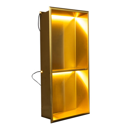 Thermopanel Stainless Steel Recess Shower Niche - Gold