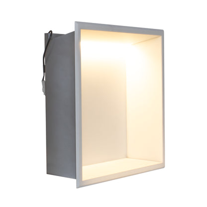 Thermopanel Stainless Steel Recess Shower Niche - White
